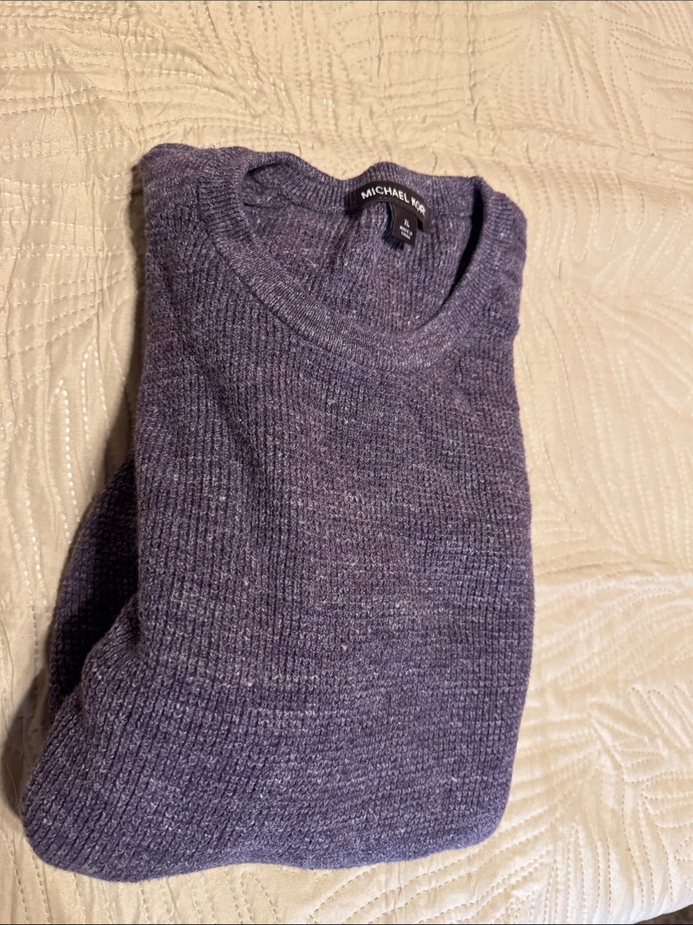 Michael Kors Men's Purple Heather Crewneck Sweater XL